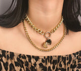 Metal Heart Choker