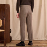 Vienna Herringbone Wool Blend Trousers