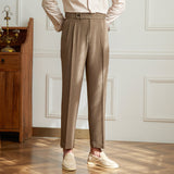 Fiumicino Straight Fit Double Pleated Trousers