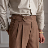 Everyday Straight Fit Pleated Trousers