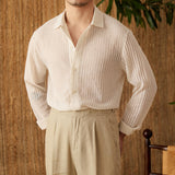 Bodrum Cotton Ribbed Long Sleeve Shirt