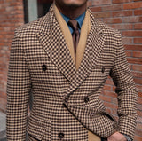 Holmes Vintage Houndstooth Double Breasted Coat