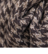 Houndstooth Edinburgh Belted Wool-Blend Coat
