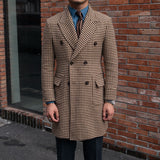 Holmes Vintage Houndstooth Double Breasted Coat