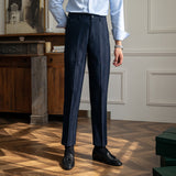 Slim-Fit New York Business Everyday Pleated Trousers