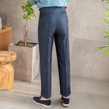 Cotton Twill Riviera Straight Fit Trousers