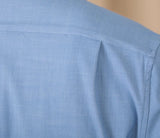 Drape Denim One Piece Collar Long Sleeve Shirt