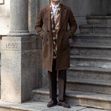 Kings Coffee Double Breasted Wool Blend Coat