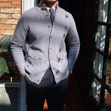 Textured Button Up Knit Cardigan