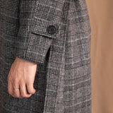 Surrey Belted Wool Blend Checkered Raglan Coat
