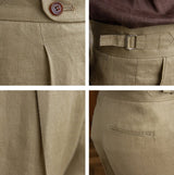 Porto Cervo Linen Pleated Trousers