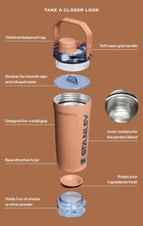 Insulated Stainless Steel Protein Shaker Bottle – Leakproof