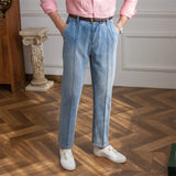 Rome Denim Single Pleated Trouser