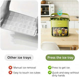 Ice Cube Tray with Lid and Storage Bin – 2-Pack Easy Release Ice Maker Set