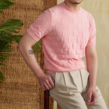 Cotton Blend 3D Knit T-Shirt