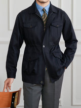 Milan Cotton Blend Zipped Suit Jacket