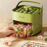 Ice Cube Tray with Lid and Storage Bin – 2-Pack Easy Release Ice Maker Set