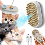 Steam Pet Grooming Brush – Rechargeable Deshedding Comb