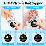 Electric Nail Clipper & Trimmer – Safe Baby & Adult Nail Grinder with LED