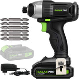 GALAX PRO 20V Cordless Impact Driver – Battery & Bits Set