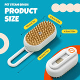 Steam Pet Grooming Brush – Rechargeable Deshedding Comb