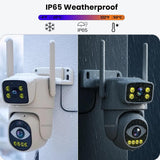 4G Security Camera Outdoor | Dual Lens PTZ with Color Night Vision & 2.5K HD