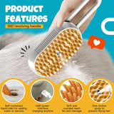 Steam Pet Grooming Brush – Rechargeable Deshedding Comb