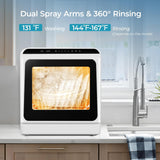 Portable Countertop Dishwasher – 6 Programs 5L No Install