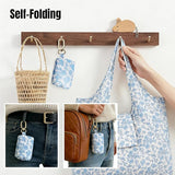 Foldable Keychain Tote Bag – Compact Reusable Floral Bag