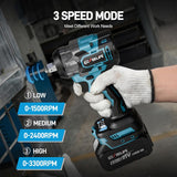 Cordless Impact Wrench 1/2" – 650Nm 2 Batteries & Sockets