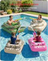 Inflatable Tank Pool Float with Water Cannon for Kids