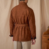 Como Faux Suede Belted Safari Jacket