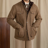 Motcomb Street Herringbone Padded Wool Blend Jacket