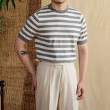 Venezia Striped Cotton Blend Knit T-Shirt