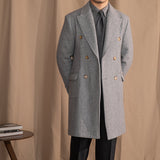 Palazzo Vintage Wool Blend Herringbone Polo Coat