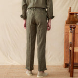 Zakynthos Pleated Linen Trousers