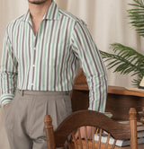 Amalfi Striped Cotton Long Sleeve Shirt