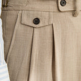 Varese Straight Fit Double Pleated Trousers