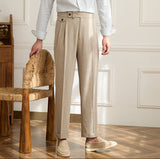 Varese Straight Fit Double Pleated Trousers