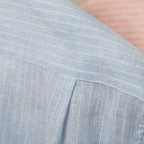 Tivat Striped Cotton Linen Long Sleeve Shirt