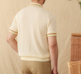 Casablanca Knitted Contrast Short Sleeve Shirt