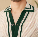 Masters Knitted Contrast Short Sleeve Shirt