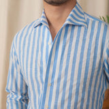 Cote Cotton Blend Striped Long Sleeve Shirt