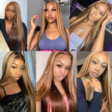 Colored Hd Lace Front Human Hair Wigs