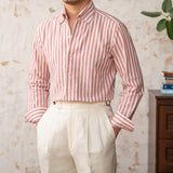 Trento Striped Linen Blend Long Sleeve Shirt