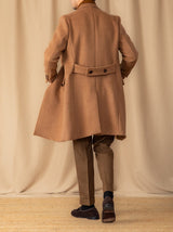 Firenze Wool Blend Double Breasted Polo Coat