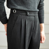 Frankfurt Pinstripe Banking Pleated Trouser