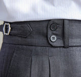 Trieste Straight Fit Double Button Pleated Trousers