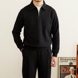 Cotton Half-Zip Collared Jumper
