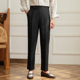 Ancona Straight Fit Pleated Trousers